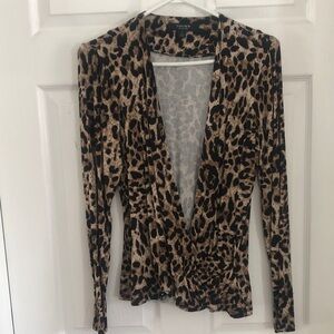 Leopard print Ever New Melbourne wrap  size M top